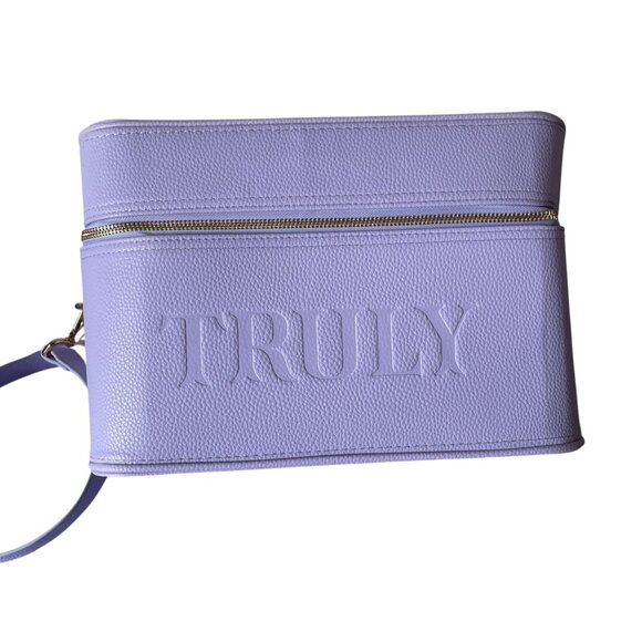 Truly Beauty Amalfi Luxury Vegan Leather Travel Trunk in Lilac - Picture 2 of 14